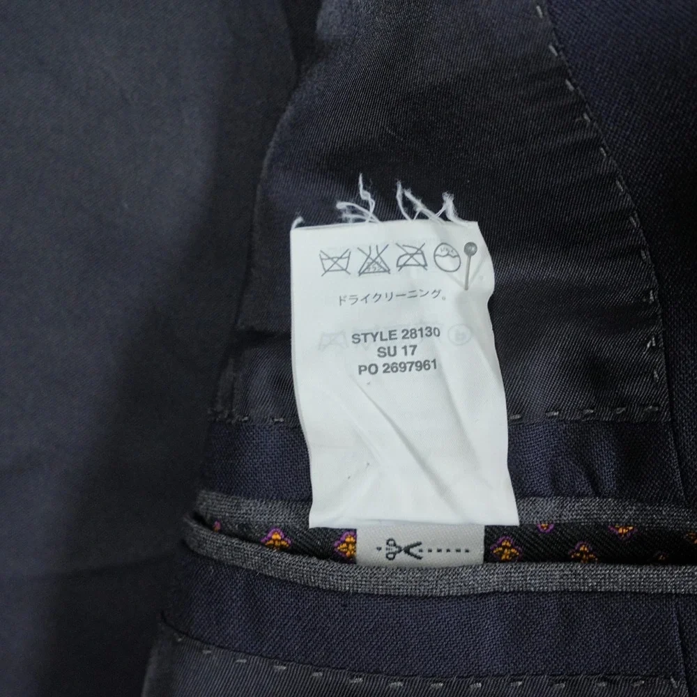 J.Crew Ludlow Suit Jacket 38R Navy Blue Loro Piana Super 120s Wool Blazer Mens